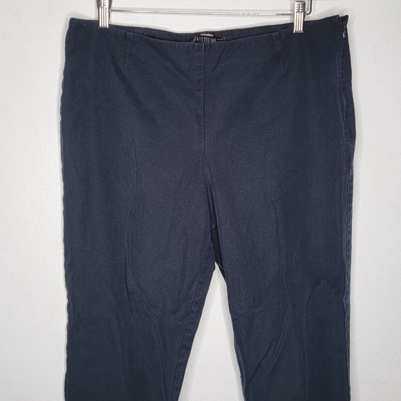 Lafayette 148 Women's Size 12 Black Straight Leg Side Zip‎ Closure Pants - Picture 3 of 6